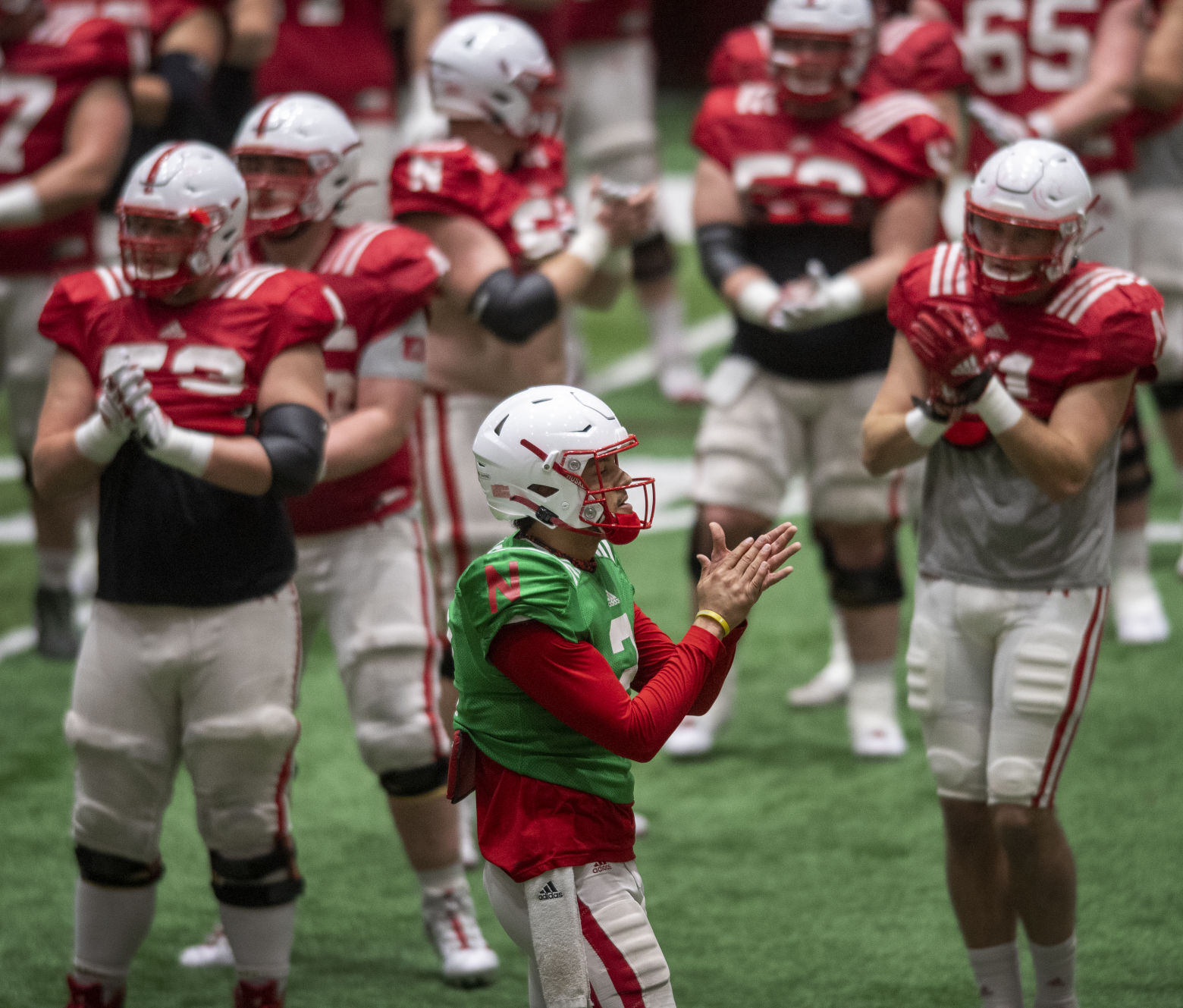 Nebraska football practice, 4.7
